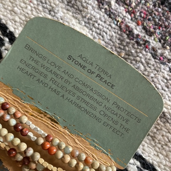 SCOUT CURATED WEARS WRAP BRACELET OR NECKLACE STONE OF PEACE - Picture 2 of 2